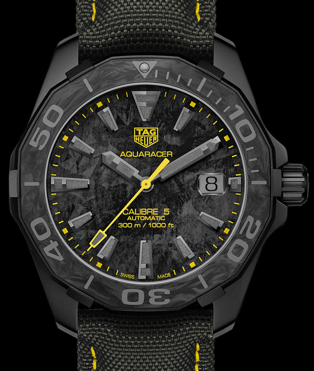 Shop Authentic Tag Heuer Aquaracer Carbon Dial Watch for Men - WBD218B.FC6446 - Luxxuri