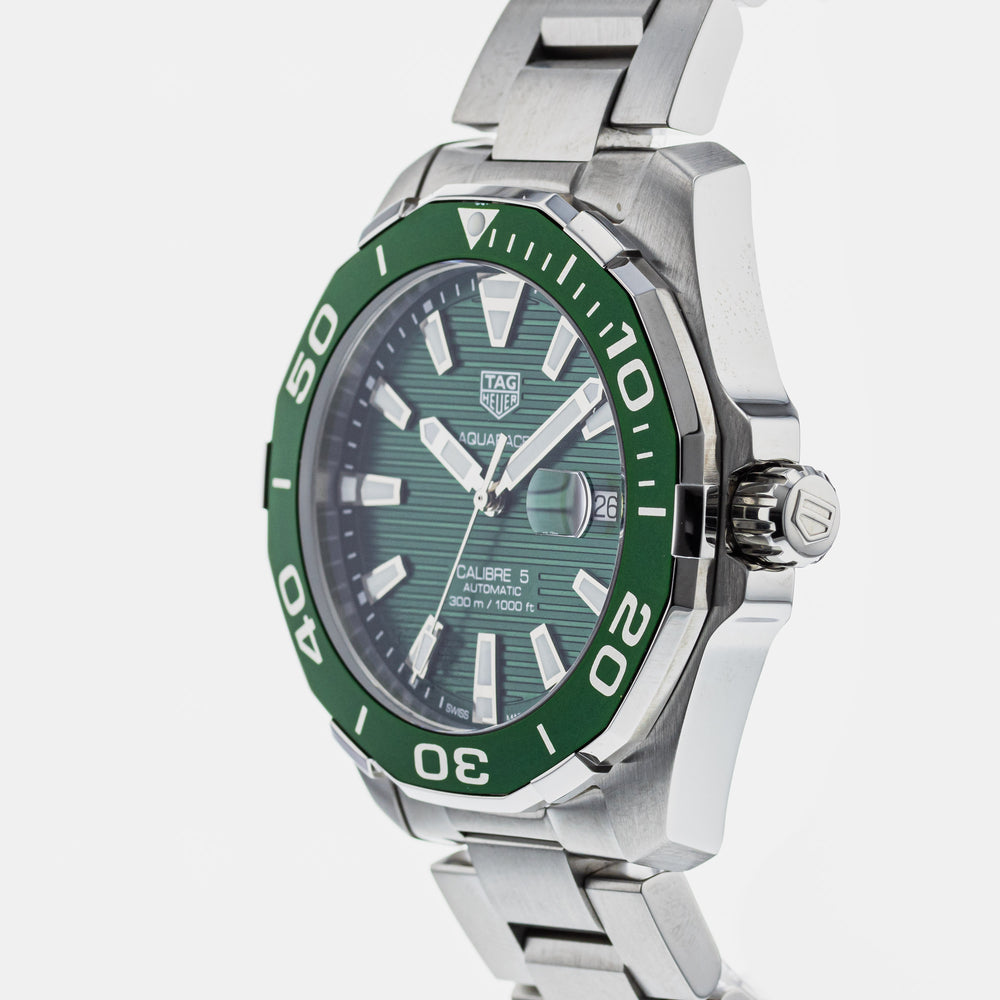 Shop Authentic Tag Heuer Aquaracer Green Dial Watch for Men - WAY201S.BA0927 - Luxxuri