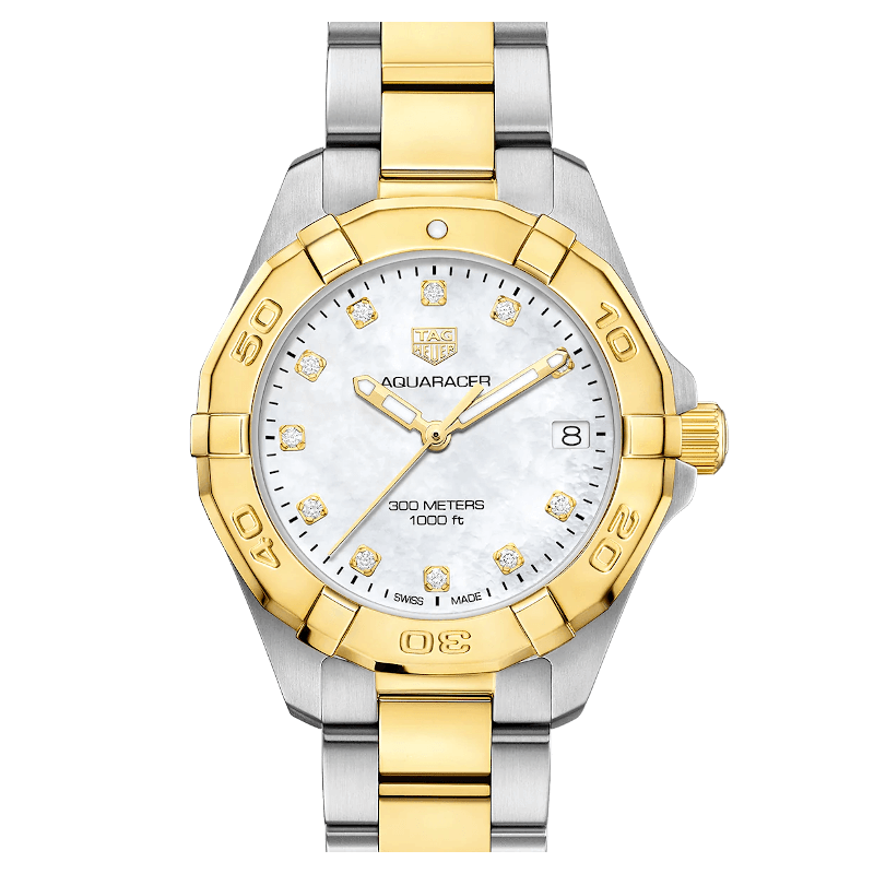 Shop Authentic Tag Heuer Aquaracer White Mother of Pearl Dial Watch for Women - WBD1322.BB0320 - Luxxuri