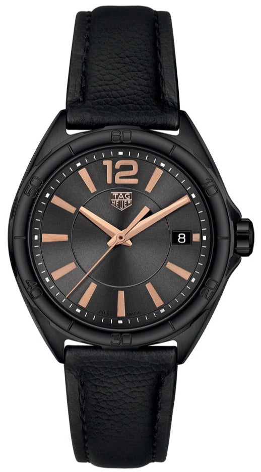 Shop Authentic Tag Heuer Formula 1 Quartz Black Dial Black Leather Strap Watch for Women - WBJ1314.FC8230 - Luxxuri