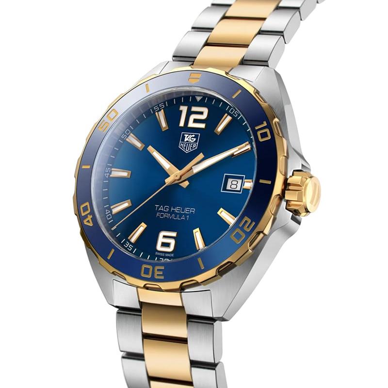 Shop Authentic Tag Heuer Formula 1 Analog Blue Dial Two Tone Steel Strap Watch for Men - WAZ1120.BB0879 - Luxxuri