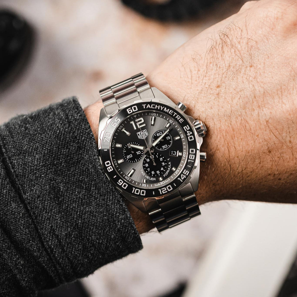 Shop Authentic Tag Heuer Formula 1 Anthracite Dial Silver Steel Strap Watch for Men - CAZ1011.BA0842 - Luxxuri