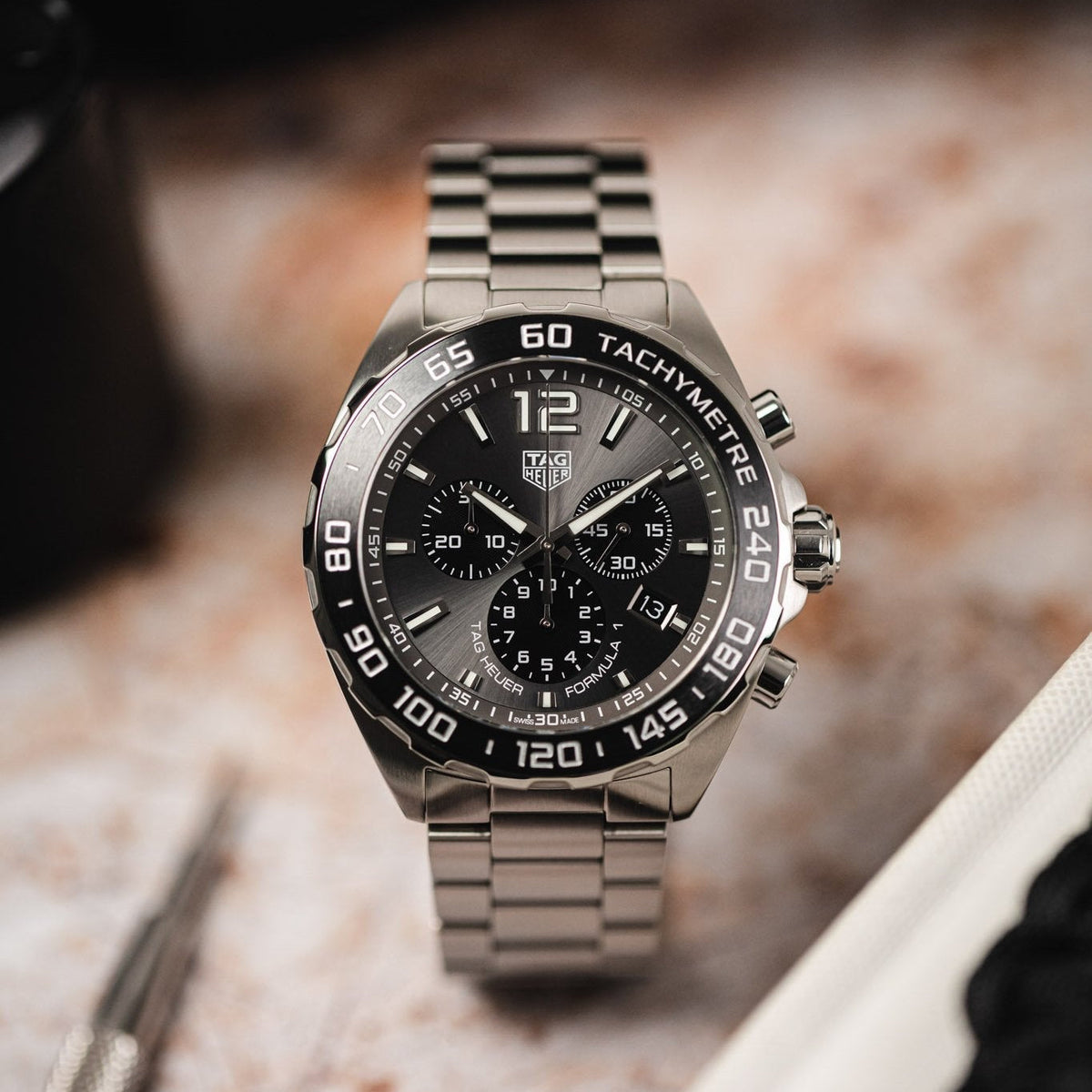 Shop Authentic Tag Heuer Formula 1 Anthracite Dial Silver Steel Strap Watch for Men - CAZ1011.BA0842 - Luxxuri
