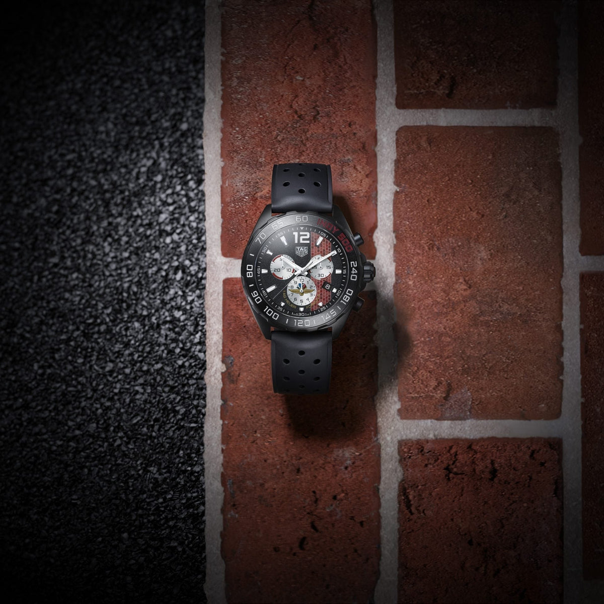Shop Authentic Tag Heuer Formula 1 Indy 500 Limited Edition Chronograph Black Dial Black Rubber Strap Watch for Men - CAZ101AD.FT8024 - Luxxuri