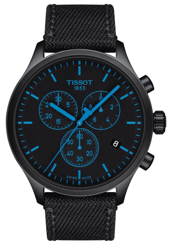 Shop Authentic Tissot Chrono XL Quartz Black Dial Black Nylon Strap Watch For Men - T116.617.37.051.00 - Luxxuri