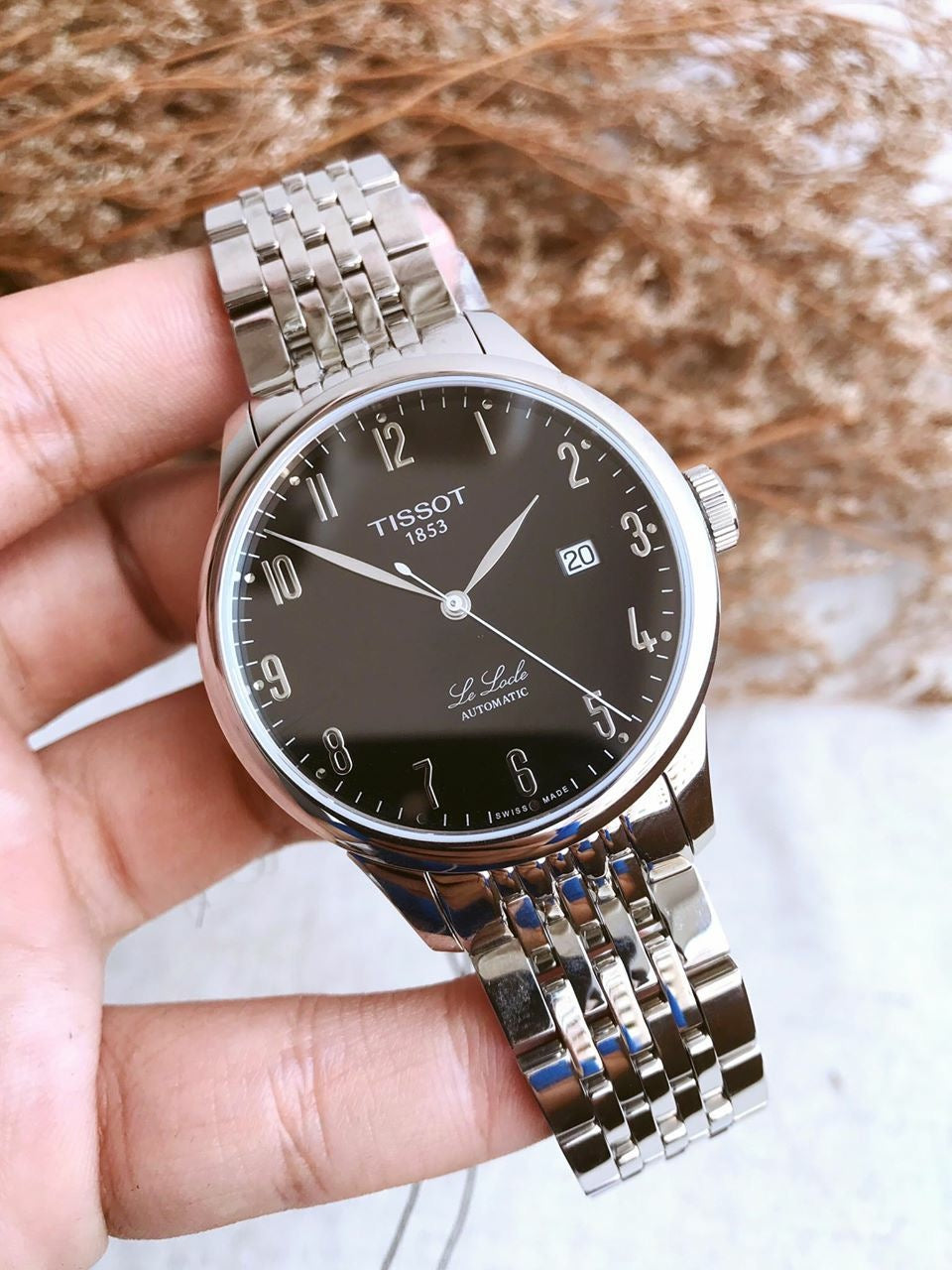 Shop Authentic Tissot T Classic Powermatic 80 Black Dial Silver Steel Strap Watch For Men - T41.1.483.52 - Luxxuri