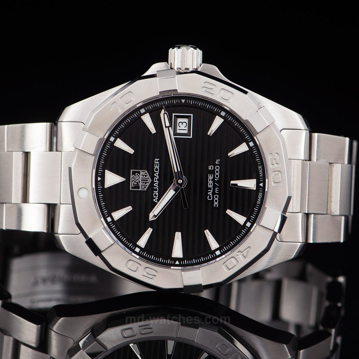 Shop Authentic Tag Heuer Aquaracer Black Dial Watch for Men - WAY2110.BA0928 - Luxxuri