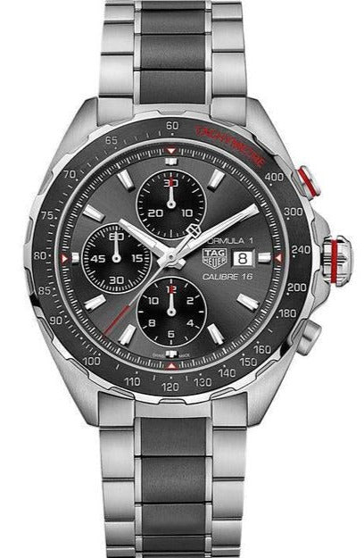 Shop Authentic Tag Heuer Formula 1 Automatic Chronograph Grey Dial Two Tone Strap Watch for Men - CAZ2012.BA0970 - Luxxuri