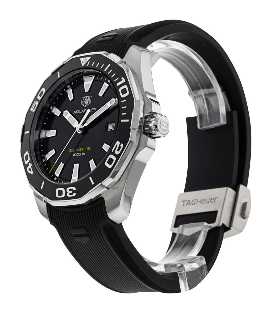 Shop Authentic Tag Heuer Aquaracer Black Dial Watch for Men - WAY101A.FT6141 - Luxxuri