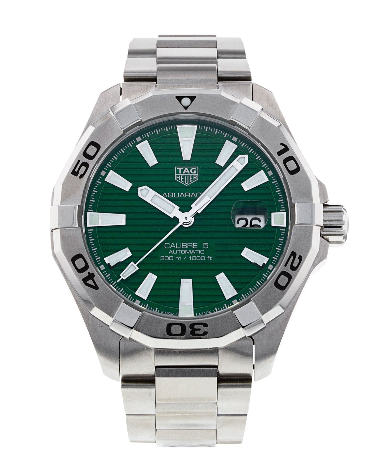Shop Authentic Tag Heuer Aquaracer Green Dial Watch for Men - WAY2015.BA0927 - Luxxuri