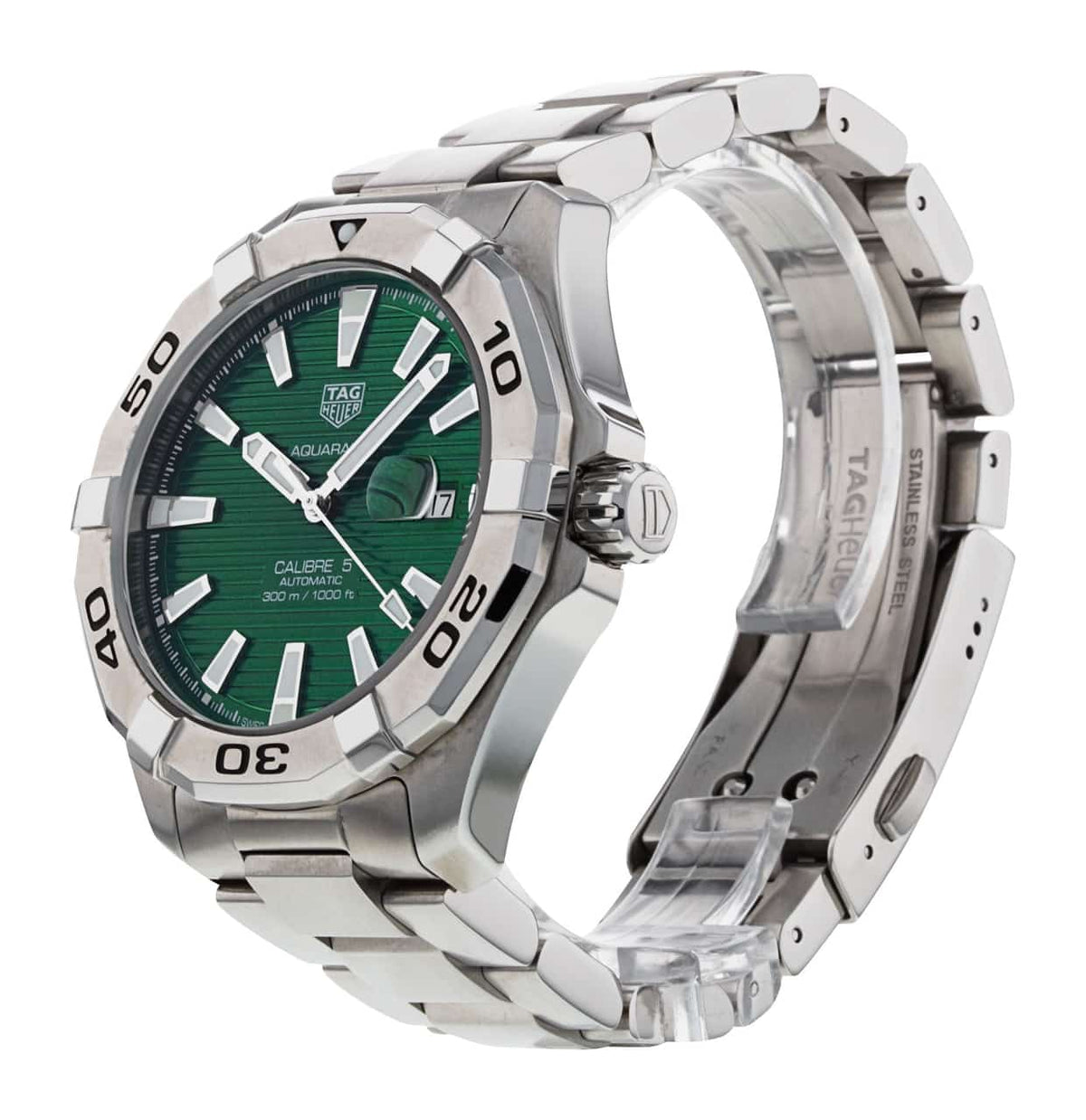 Shop Authentic Tag Heuer Aquaracer Green Dial Watch for Men - WAY2015.BA0927 - Luxxuri
