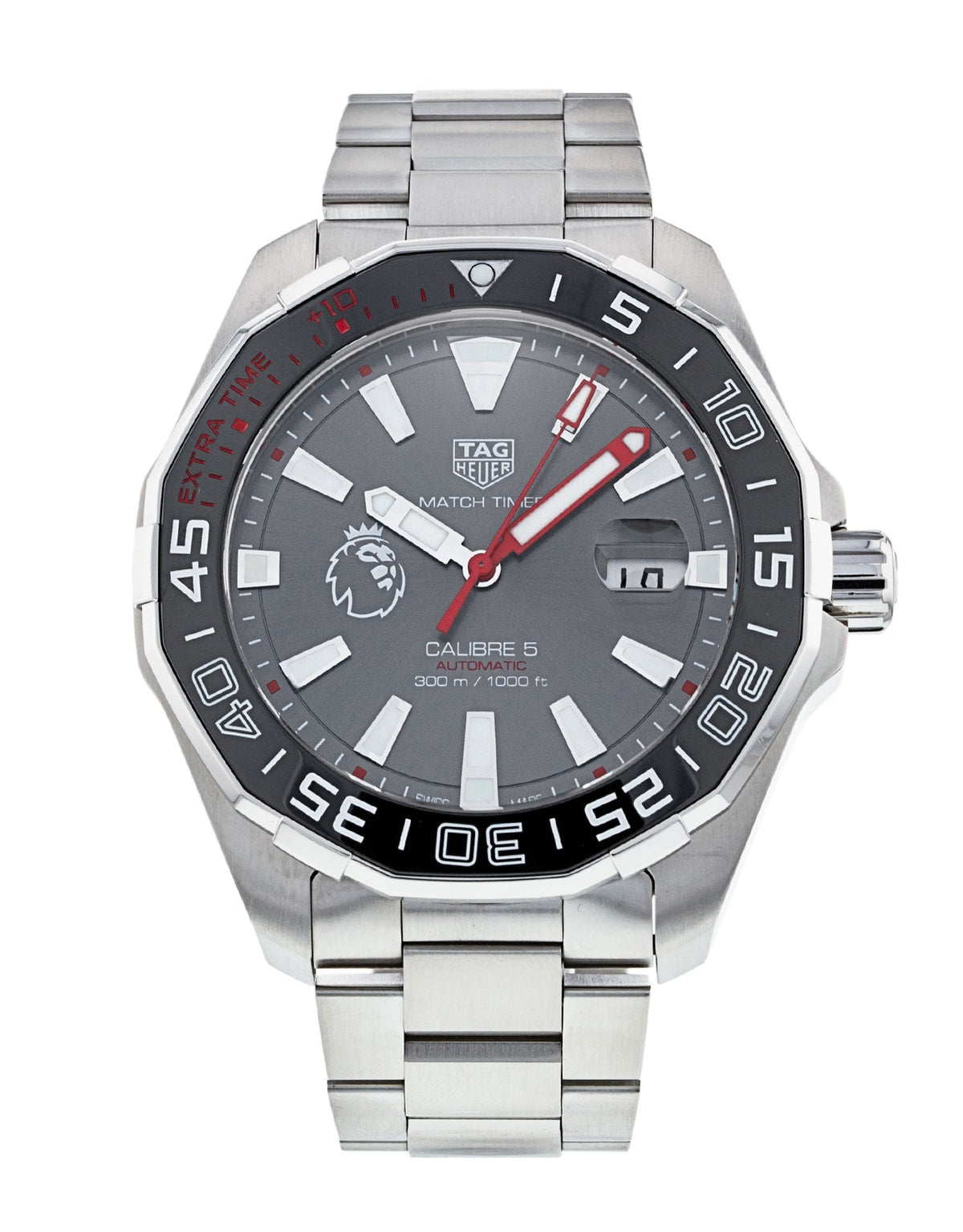 Shop Authentic Tag Heuer Aquaracer Calibre 5 Premiere League Edition Black Dial Silver Stainless Steel Watch for Men - WAY201D.BA0927 - Luxxuri