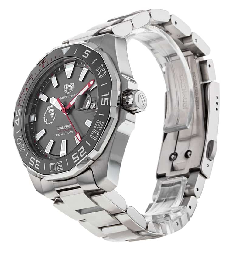 Shop Authentic Tag Heuer Aquaracer Calibre 5 Premiere League Edition Black Dial Silver Stainless Steel Watch for Men - WAY201D.BA0927 - Luxxuri