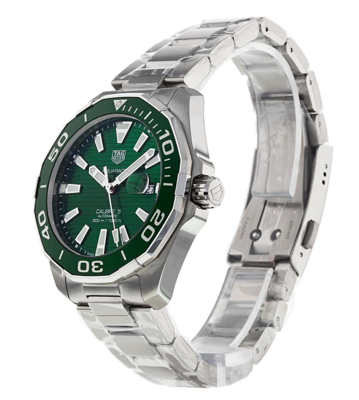 Shop Authentic Tag Heuer Aquaracer Green Dial Watch for Men - WAY201S.BA0927 - Luxxuri