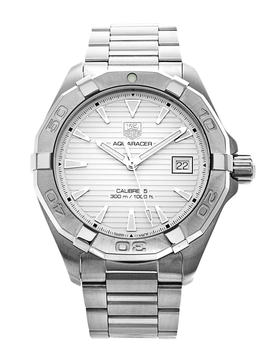 Shop Authentic Tag Heuer Aquaracer White Dial Watch for Men - WAY2111.BA0928 - Luxxuri