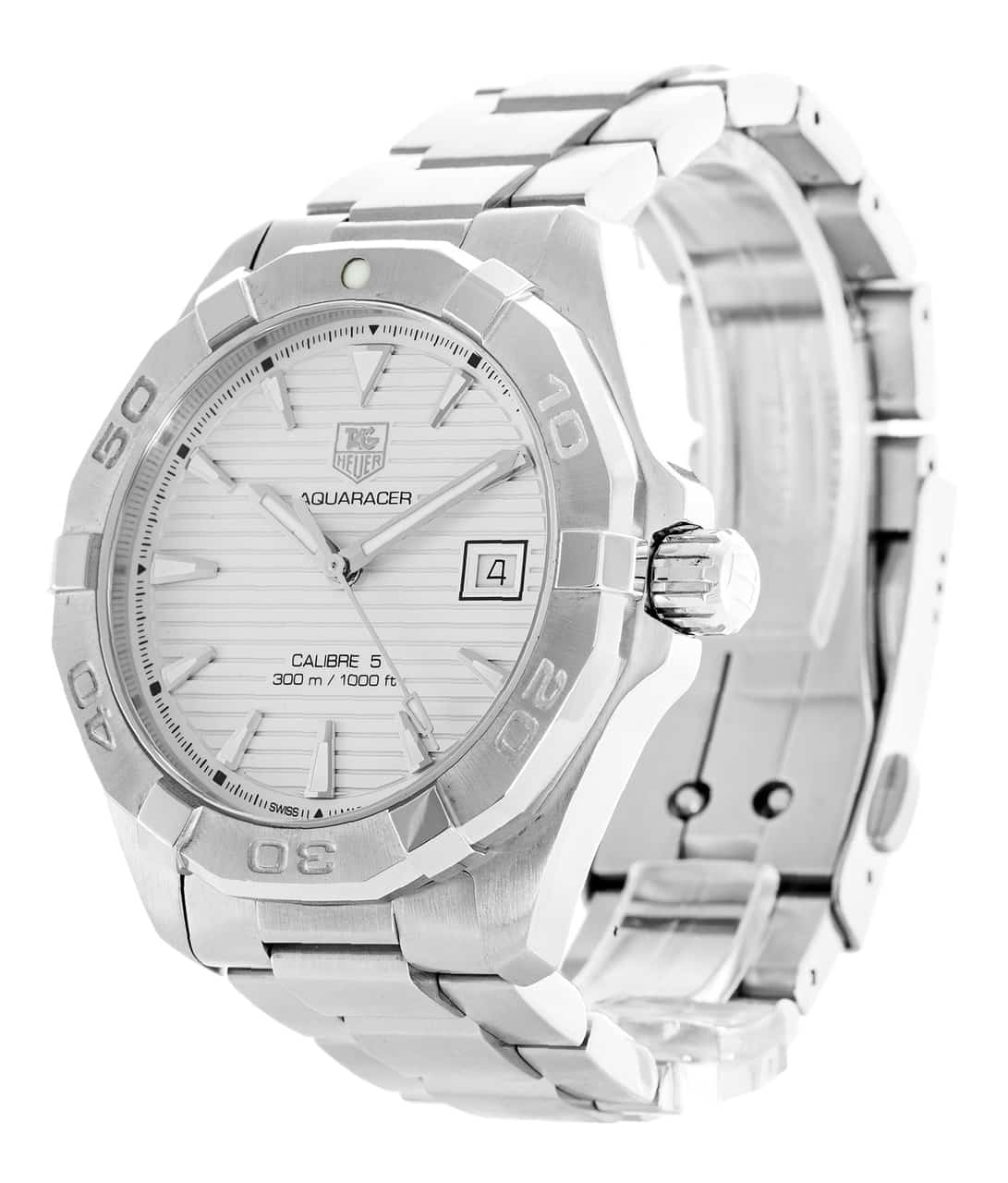 Shop Authentic Tag Heuer Aquaracer White Dial Watch for Men - WAY2111.BA0928 - Luxxuri