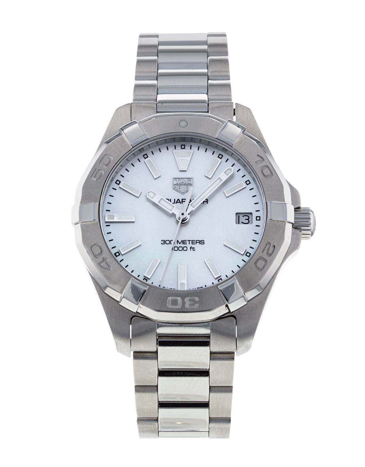 Shop Authentic Tag Heuer Aquaracer White Mother of Pearl Dial Watch for Women - WBD1311.BA0740 - Luxxuri