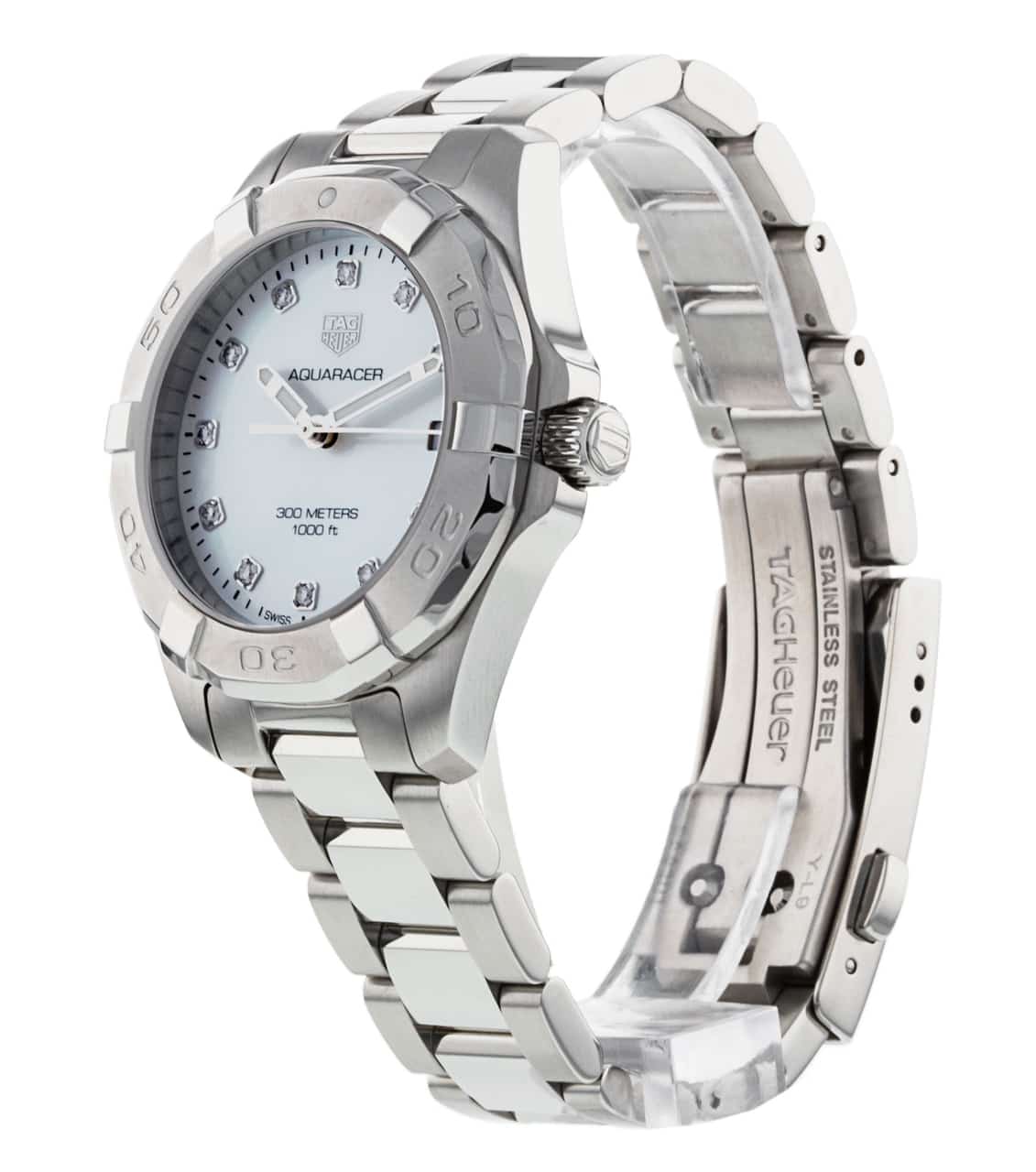 Shop Authentic Tag Heuer Aquaracer White Mother of Pearl Dial Watch for Women - WBD1314.BA0740 - Luxxuri