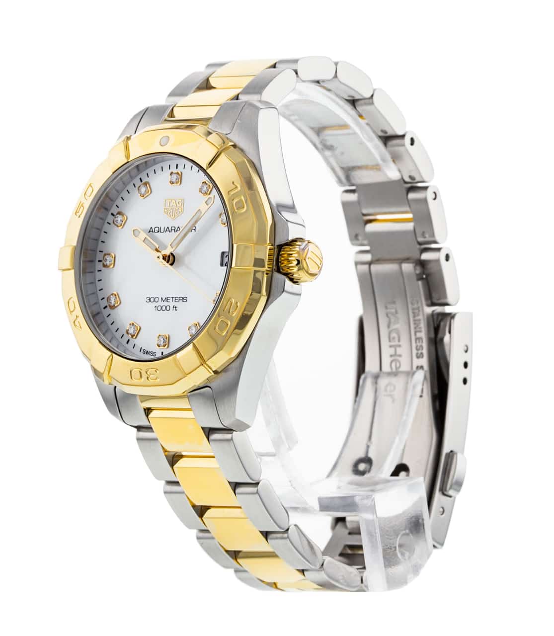 Shop Authentic Tag Heuer Aquaracer White Mother of Pearl Dial Watch for Women - WBD1322.BB0320 - Luxxuri