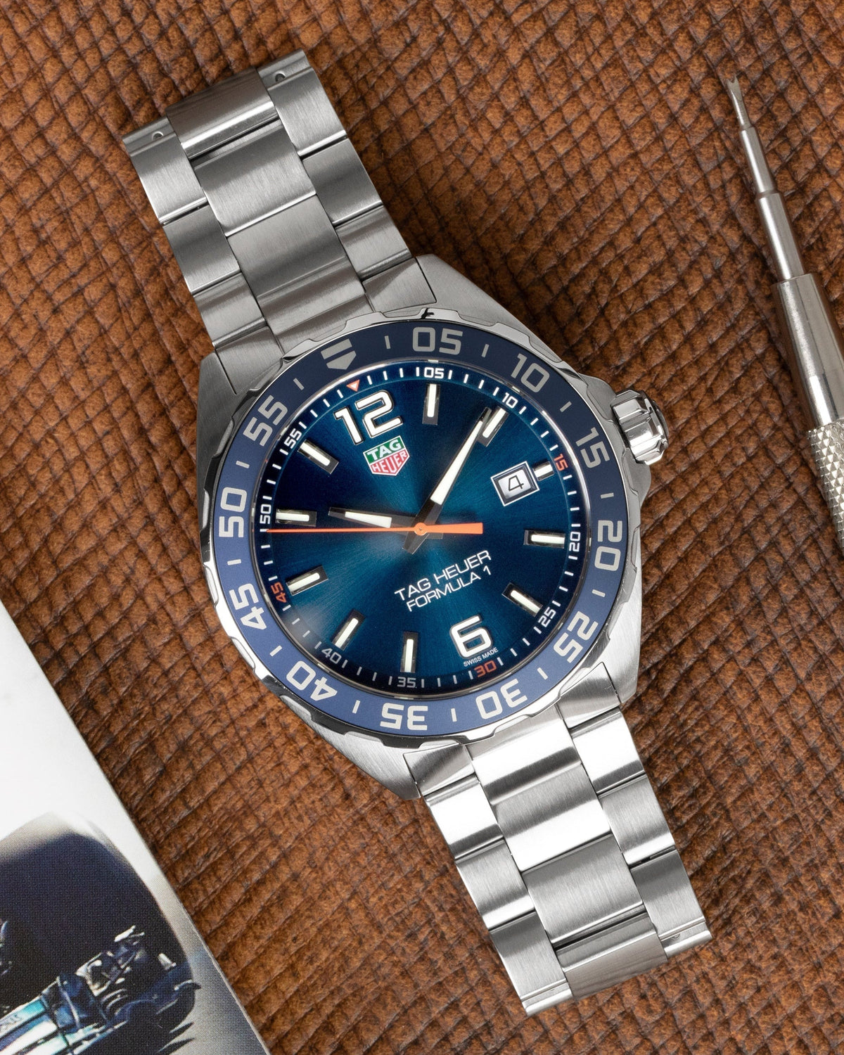 Shop Authentic Tag Heuer Formula 1 Quartz Blue Dial Silver Steel Strap Watch for Men - WAZ1010.BA0842 - Luxxuri