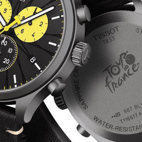 Shop Authentic Tissot Chrono XL Tour De France Special Edition Black Dial Black Leather Strap Watch for Men - T116.617.36.051.11 - Luxxuri