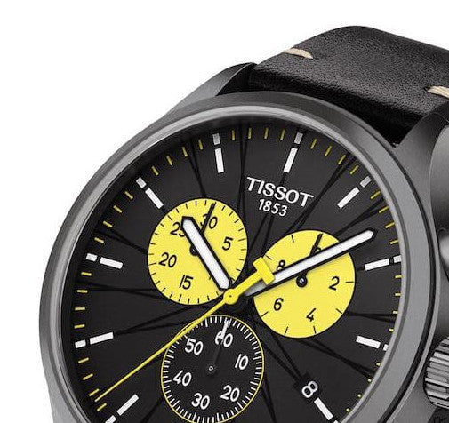 Shop Authentic Tissot Chrono XL Tour De France Special Edition Black Dial Black Leather Strap Watch for Men - T116.617.36.051.11 - Luxxuri