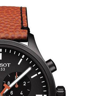 Shop Authentic Tissot Chrono XL NBA Special Edition Black Dial Brown Leather Strap Watch for Men - T116.617.36.051.12 - Luxxuri