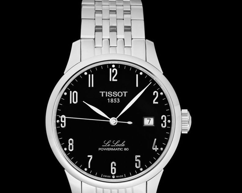 Shop Authentic Tissot T Classic Powermatic 80 Black Dial Silver Steel Strap Watch For Men - T41.1.483.52 - Luxxuri