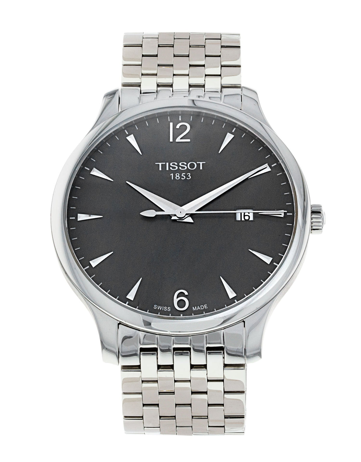 Shop Authentic Tissot T Classic Tradition Grey Dial Silver Steel Strap Watch For Men - T063.610.11.067.00 - Luxxuri
