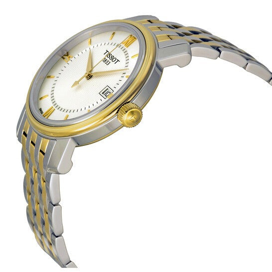 Shop Authentic Tissot T Classic Bridgeport Quartz Silver Dial Two Tone Mesh Bracelet Watch For Men - T097.410.22.036.00 - Luxxuri