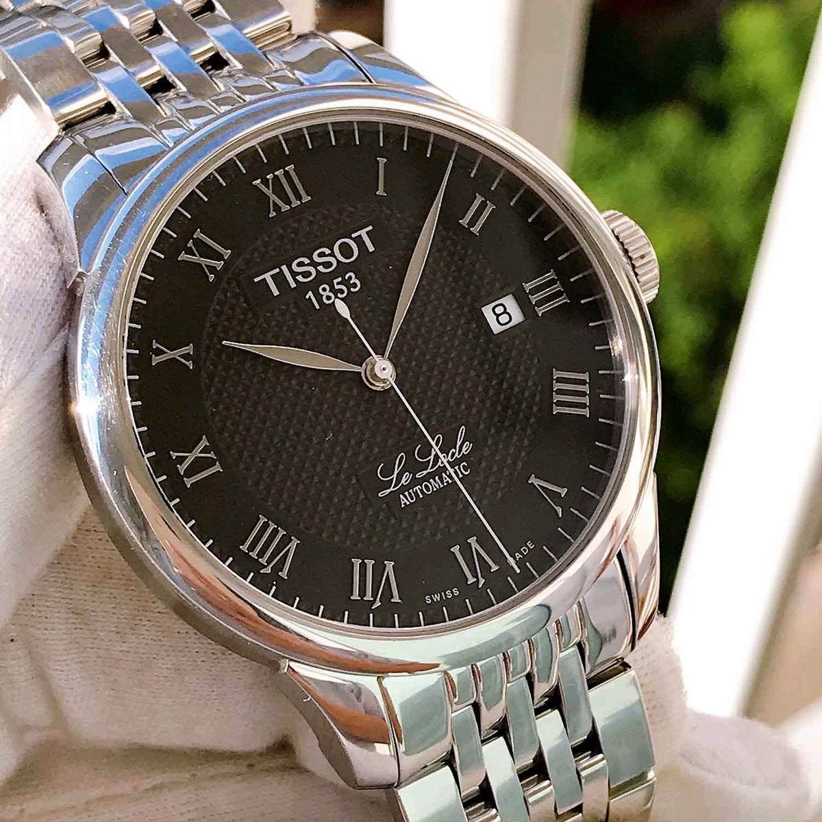 Shop Authentic Tissot T Classic Le Locle Powermatic 80 Black Dial Silver Steel Strap Watch For Women - T41.1.483.53 - Luxxuri