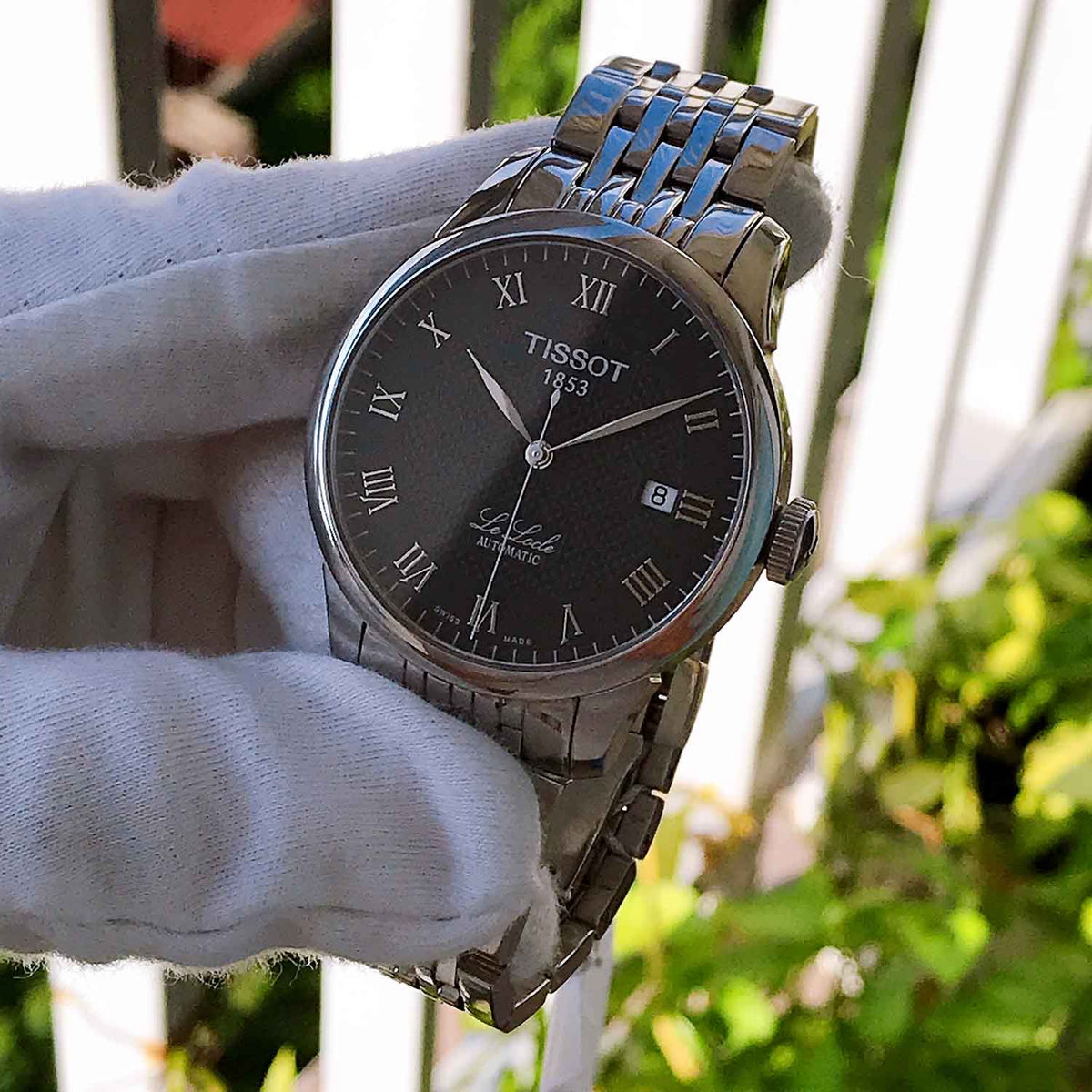Shop Authentic Tissot T Classic Le Locle Powermatic 80 Black Dial Silver Steel Strap Watch For Women - T41.1.483.53 - Luxxuri