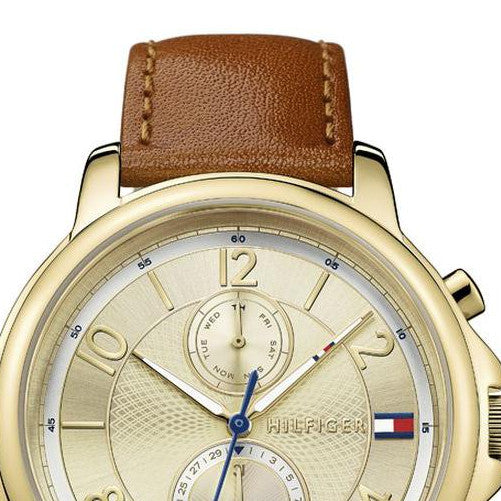 Shop Authentic Tommy Hilfiger Claudia Rose Gold Dial Brown Leather Strap Watch for Women - 1781818 - Luxxuri