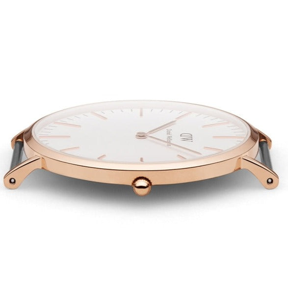 Shop Authentic Daniel Wellington Classic Bristol White Dial Brown Leather Strap Watch For Men - DW00100009 - Luxxuri