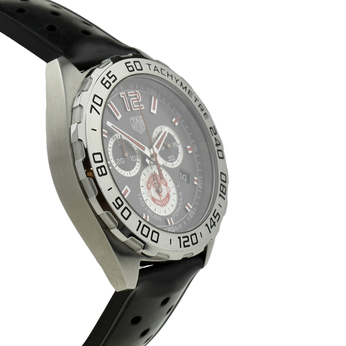 Shop Authentic Tag Heuer Formula 1 Manchester United Special Edition Grey Dial Black Silicone Strap Watch for Men - CAZ101M.FT8024 - Luxxuri