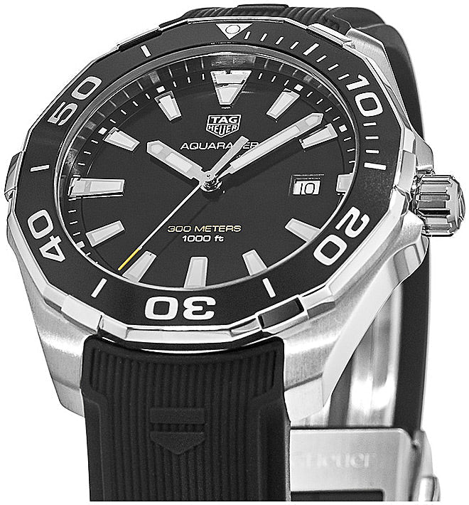Shop Authentic Tag Heuer Aquaracer Black Dial Watch for Men - WAY101A.FT6141 - Luxxuri