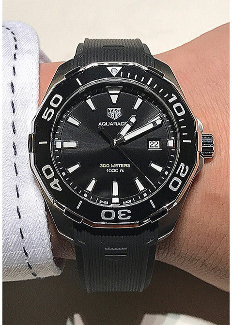 Shop Authentic Tag Heuer Aquaracer Black Dial Watch for Men - WAY101A.FT6141 - Luxxuri