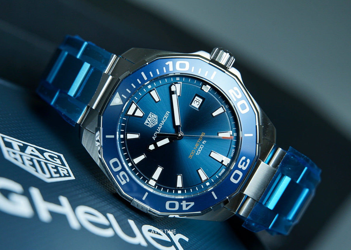 Shop Authentic Tag Heuer Aquaracer Blue Dial Watch for Men - WAY101C.BA0746 - Luxxuri
