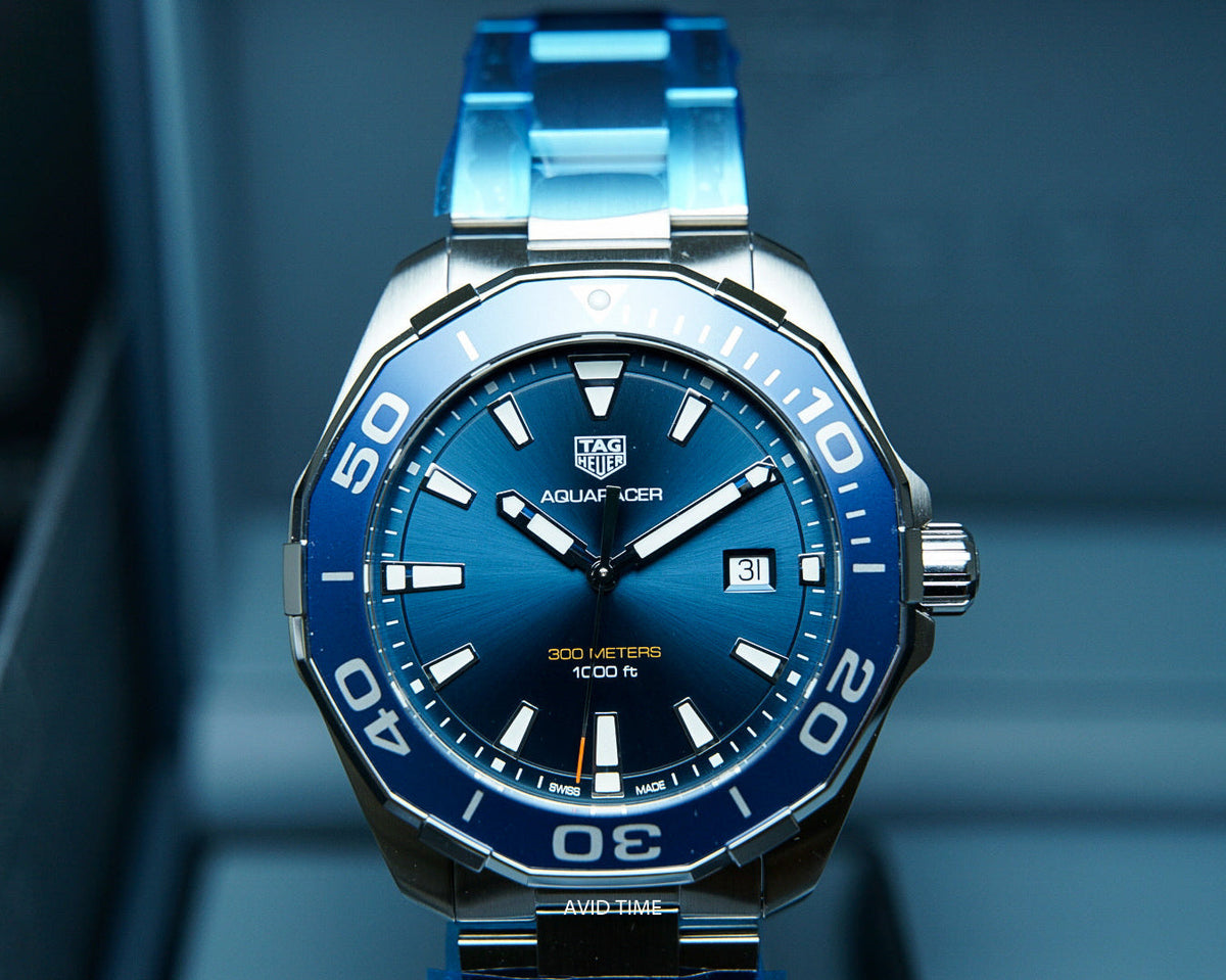 Shop Authentic Tag Heuer Aquaracer Blue Dial Watch for Men - WAY101C.BA0746 - Luxxuri