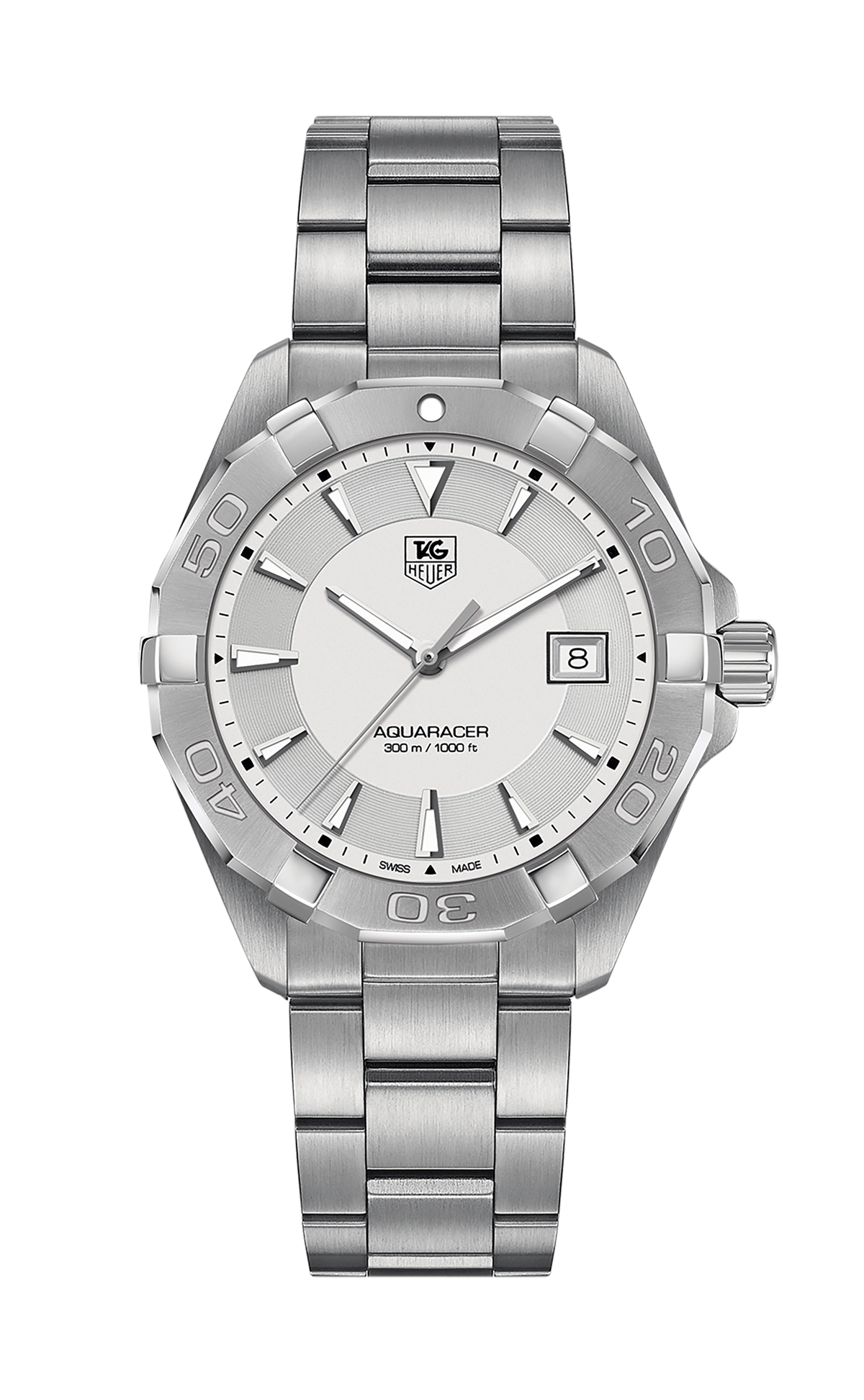 Shop Authentic Tag Heuer Aquaracer White Dial Watch for Men - WAY2111.BA0928 - Luxxuri