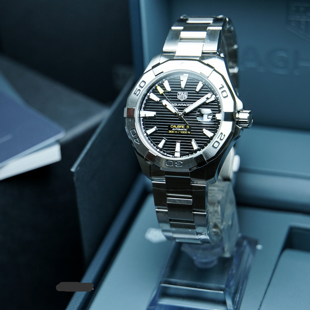 Shop Authentic Tag Heuer Aquaracer Black Dial Watch for Men - WAY2010.BA0927 - Luxxuri