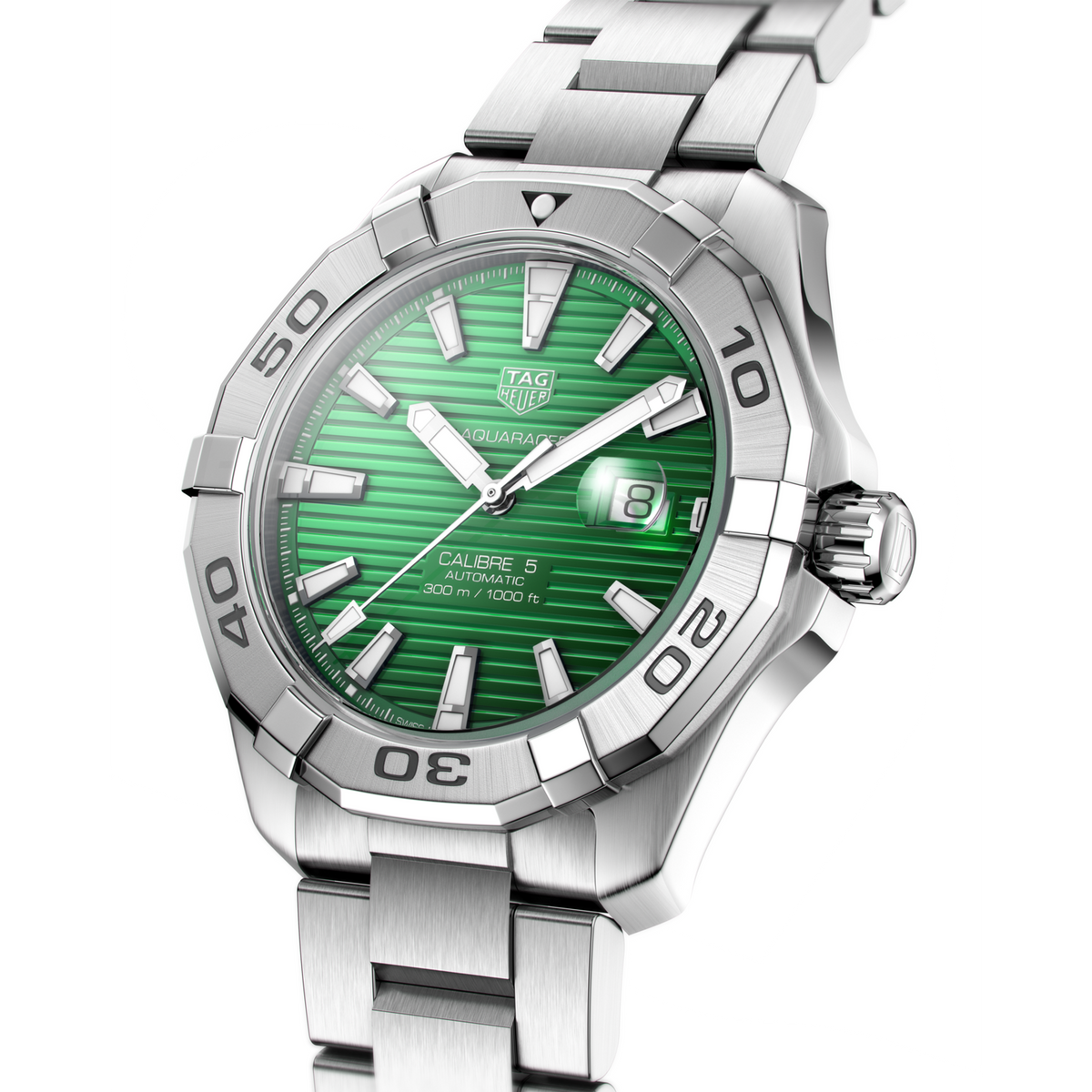 Shop Authentic Tag Heuer Aquaracer Green Dial Watch for Men - WAY2015.BA0927 - Luxxuri