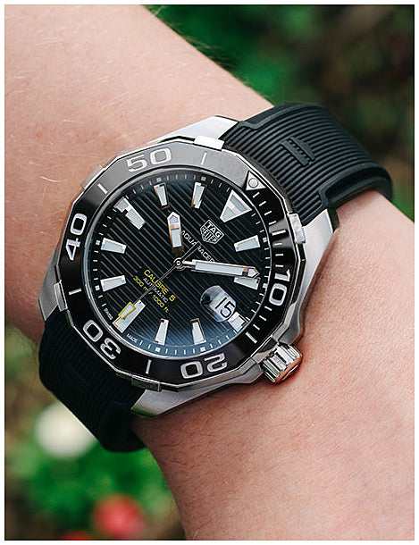 Shop Authentic Tag Heuer Aquaracer Black Dial Watch for Men - WAY201A.FT6142 - Luxxuri