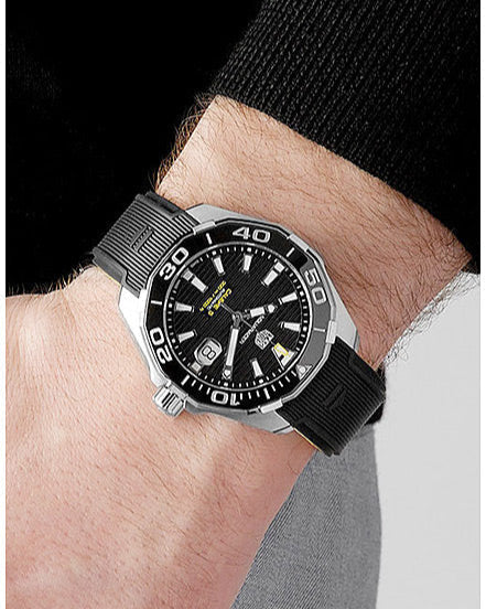 Shop Authentic Tag Heuer Aquaracer Black Dial Watch for Men - WAY201A.FT6142 - Luxxuri