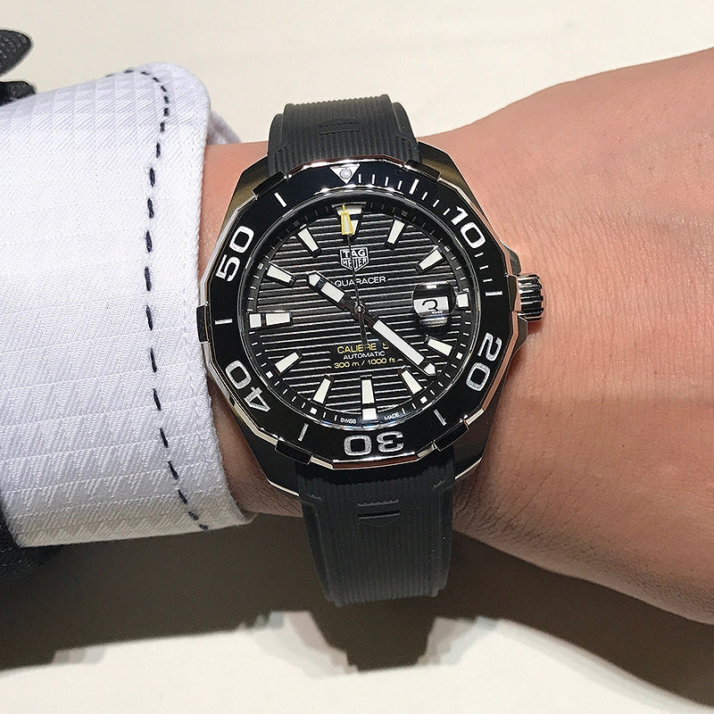Shop Authentic Tag Heuer Aquaracer Black Dial Watch for Men - WAY201A.FT6142 - Luxxuri
