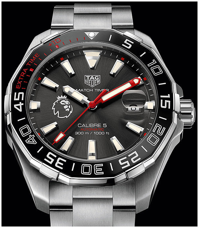 Shop Authentic Tag Heuer Aquaracer Calibre 5 Premiere League Edition Black Dial Silver Stainless Steel Watch for Men - WAY201D.BA0927 - Luxxuri