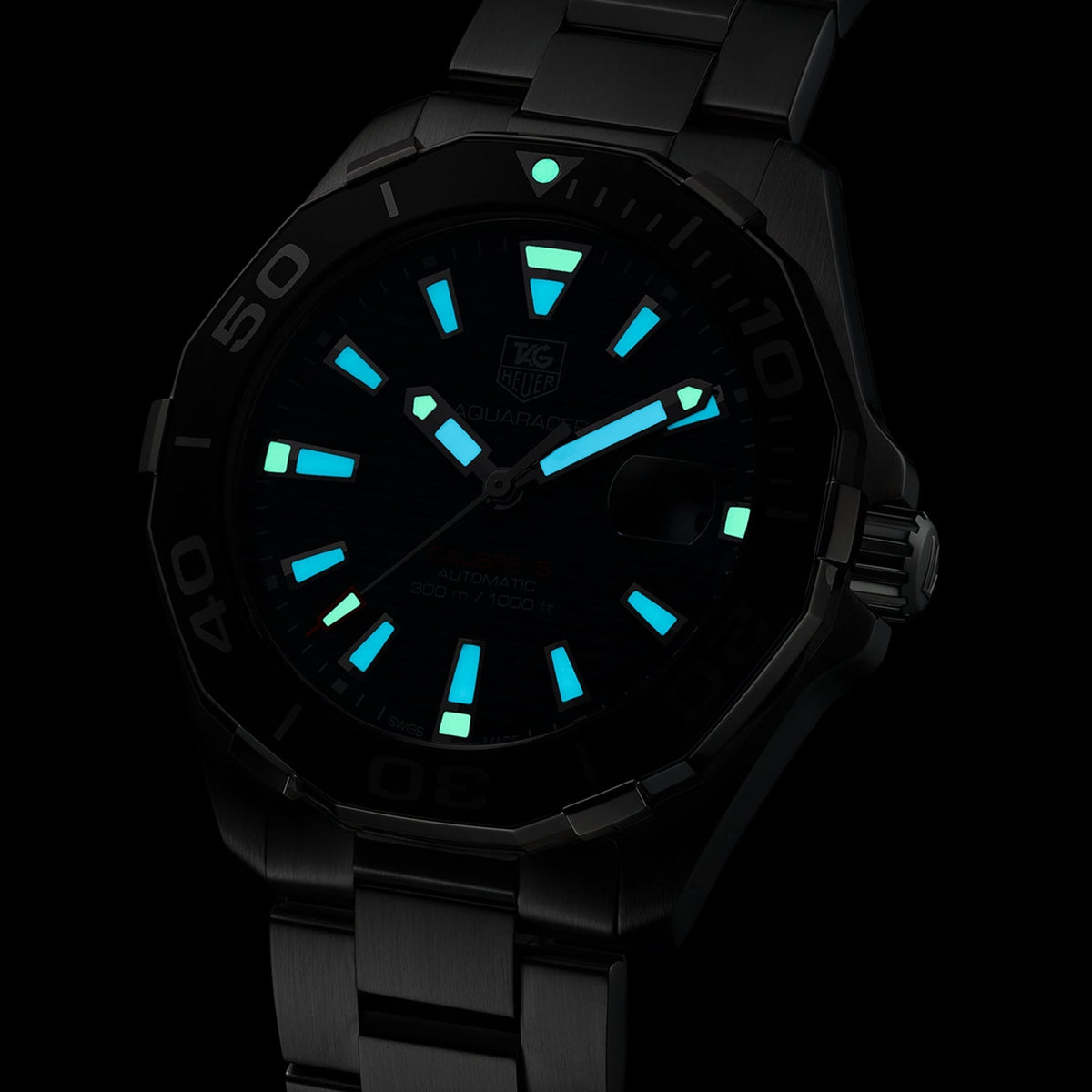 Shop Authentic Tag Heuer Aquaracer Black Dial Watch for Men - WAY211A.BA0928 - Luxxuri