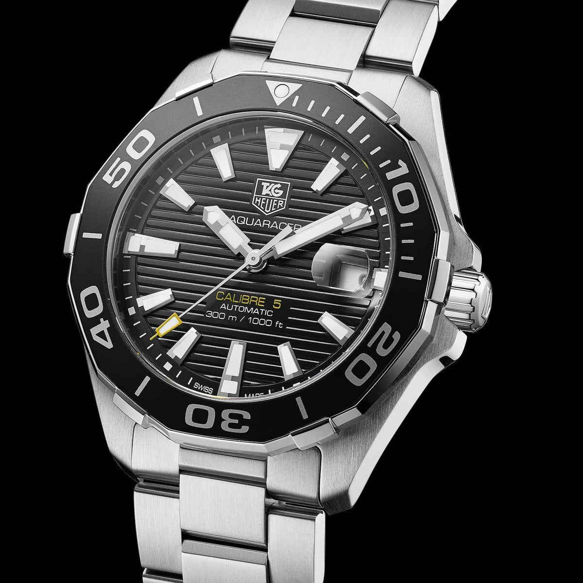 Shop Authentic Tag Heuer Aquaracer Black Dial Watch for Men - WAY211A.BA0928 - Luxxuri
