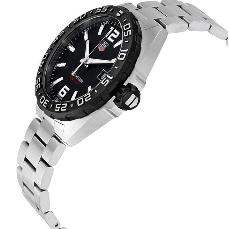 Shop Authentic Tag Heuer Formula 1 Quartz Black Dial Silver Steel Strap Watch for Men - WAZ1110.BA0875 - Luxxuri
