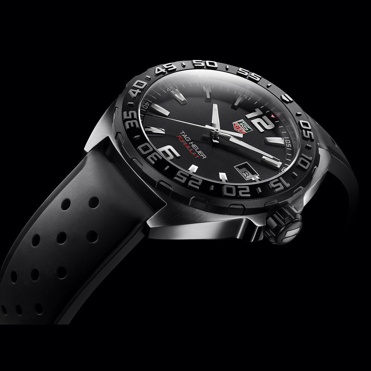 Shop Authentic Tag Heuer Formula 1 Quartz Black Dial Black Rubber Strap Watch for Men - WAZ1110.FT8023 - Luxxuri